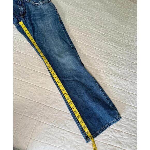 Ariat Jeans Men’s 32x30.5 Blue Denim Straight Leg Distressed Cowboy Workwear Y2K - Picture 8 of 9